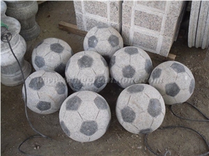 Light Grey G603 Ball Sculptures, Ball Stone Carving, Ball Stone Statue for Garden Decoration, Winggreen Stone