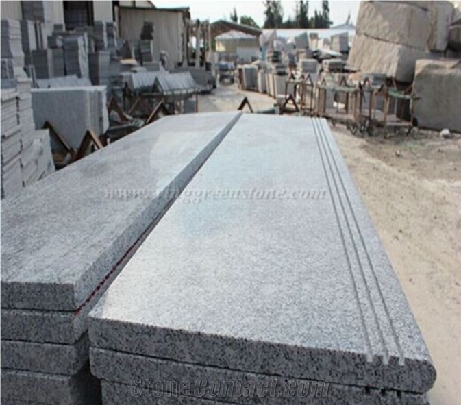 Manufacture High Quality G603 Light Grey Granite Polished Stairs & Steps, Treads and Riser