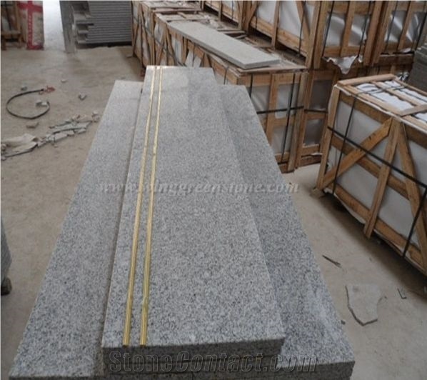 Manufacture High Quality G603 Light Grey Granite Polished Stairs & Steps, Treads and Riser