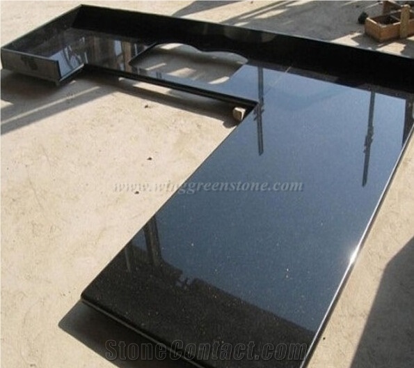 Mongolia Black Basalt Vanity Top,Bathroom Countertops,Polished Cut to Size, China Absolute Black Granite Bath Tops,Xiamen Winggreen Manufacturer