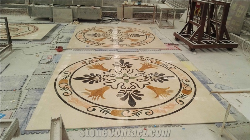 Multicolor Marble Patterns, Waterjet Medallions, Rounnd and Square Medallions, Art Marble Flooring for Interior Decorations, Xiamen Winggreen Manufacturer