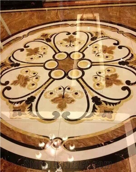 Multicolor Marble Patterns, Waterjet Medallions, Rounnd and Square Medallions, Art Marble Flooring for Interior Decorations, Xiamen Winggreen Manufacturer