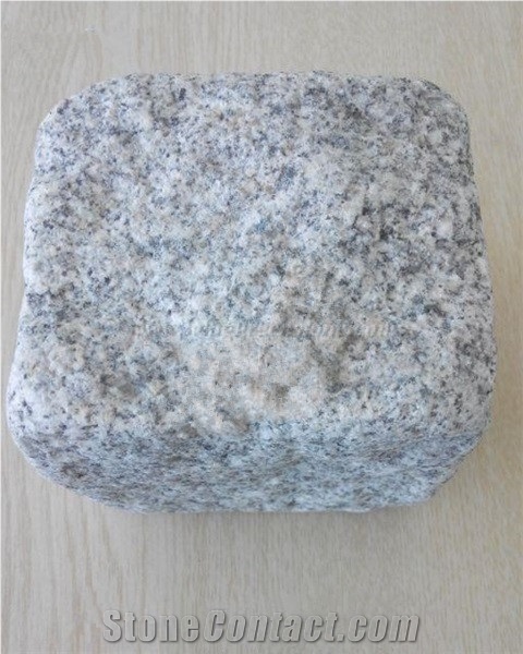 Natural Granite Cube Stone, Tumbled G603 Granite Cobble Stone, Padang Light Granite Blind Paving Stone, China Grey Walkway Pavers, Xiamen Winggreen Manufacturer