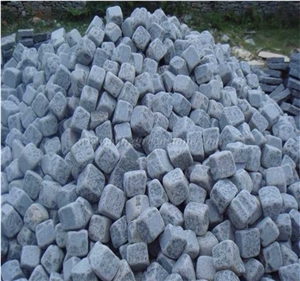 Natural Granite Cube Stone, Tumbled G603 Granite Cobble Stone, Padang Light Granite Blind Paving Stone, China Grey Walkway Pavers, Xiamen Winggreen Manufacturer