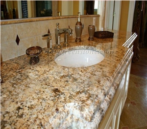 Own Factory Supply Of Golden Persa Granite Polished Kitchen Countertops
