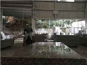 Own Factory Supply Of High Quality Polished G664 Granite/Luo Yuan Red Granite/ Brainbrook Brown Granite/Black Spots Brown Granite/China Pink for Kitchen Countertops, Winggree Stone