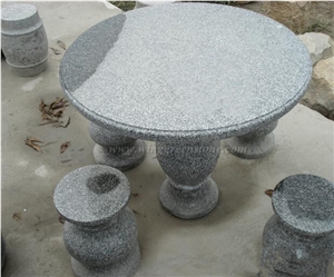 Polpular Granite Table Sets for Ourdoor Decor, Shaped Exterior Furniture, Hand Carved Garden Tables, Xiamen Winggreen Manufacturer