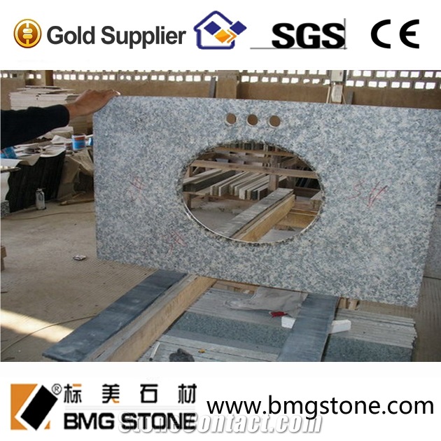 Good Quality Grey Solid Color Granite Bath Countertop