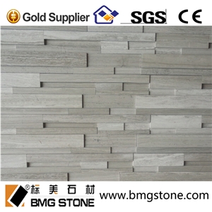 Honed Natural White Wooden Marble Cultural Stone