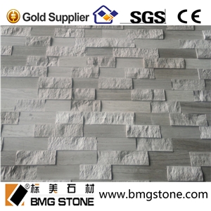 White Wood Marble Cultured Stone for Wall