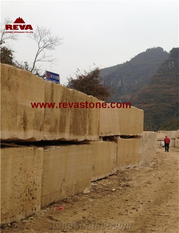 China Beige Marble Blocks, Tethys Beige Marble Blocks