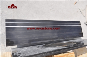 China Black Wood Vein Steps&Risers,Royal Black Marble Steps&Risers, Royal Black Marble Steps, Royal Black Marble Stairs, Royal Black Marble Stair Treads, Chinese Black Wooden Marble Steps&Risers, Roya