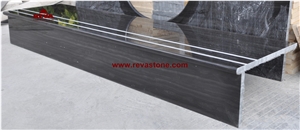 China Black Wood Vein Steps&Risers,Royal Black Marble Steps&Risers, Royal Black Marble Steps, Royal Black Marble Stairs, Royal Black Marble Stair Treads, Chinese Black Wooden Marble Steps&Risers, Roya