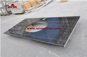 Royal Black Marble Countertop, Absolute Black Counter Top, Bathroom Vanity Tops, Custom Vanity Tops
