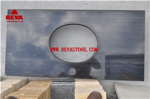 Royal Black Marble Countertop, Absolute Black Counter Top, Bathroom Vanity Tops, Custom Vanity Tops