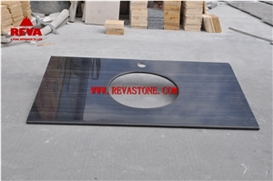 Royal Black Marble Countertop, Absolute Black Counter Top, Bathroom Vanity Tops, Custom Vanity Tops