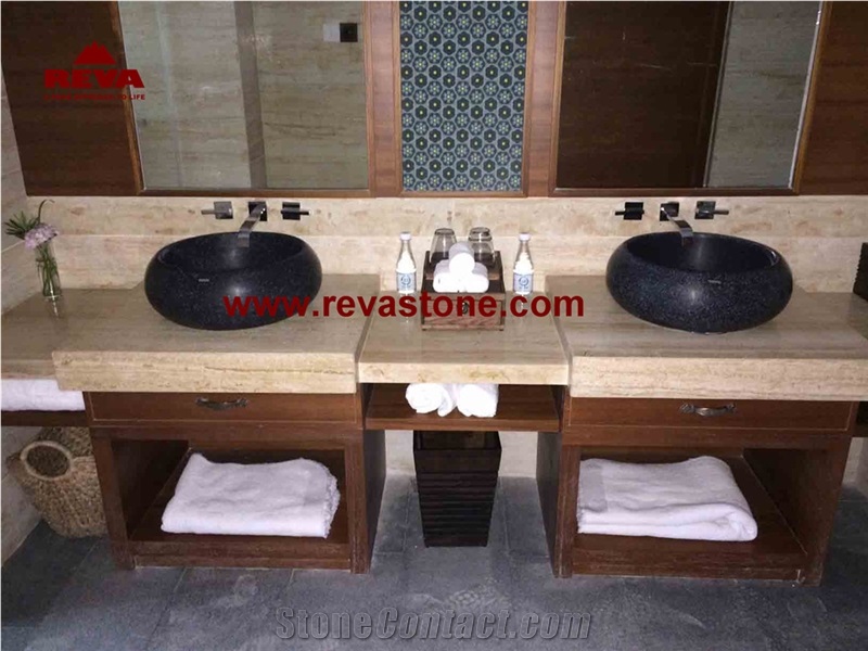 Tethys Beige Marble Countertops & Bath Top, Tethys Beige (Vein Cut) Countertop, Tethys Beige Marble Bathroom Countertop ,Beige Wood Vein Marble Countertops