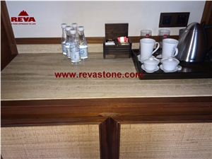 Tethys Beige Marble Countertops & Bath Top, Tethys Beige (Vein Cut) Countertop, Tethys Beige Marble Bathroom Countertop ,Beige Wood Vein Marble Countertops