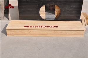 Tethys Beige Marble Stairs & Steps, Stair Treads, Stair Riser