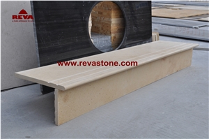 Tethys Beige Marble Steps,Marble Tiles Stair Riser,Stair Treads,Stairs