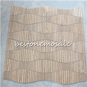 Bestonemosaic Beige Marble Mosaic, Mosaic Pattern, Wall Mosiac, Quare Mosaic,Polished Mosaic， Mosaic Pattern, Indoor Decoration Mosaic, Floor Mosaic