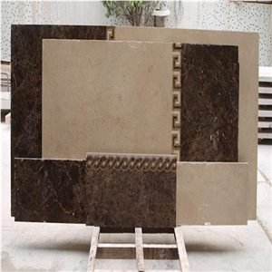 Lightweight Emperador Brown Marble Honeycomb Panels Slabs Tiles