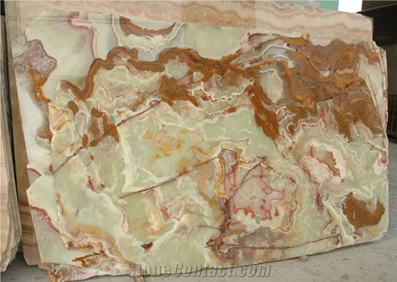 Green Onyx Slabs/Tiles, Pakistan Green Onyx