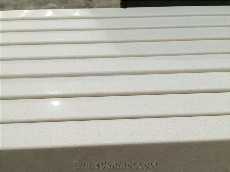 K016 Top for Nightstand, Engineering Quartz Stone White Quartz Tabletops,Reception