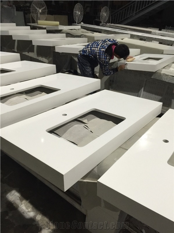 Pure White Quartz Vanity Top