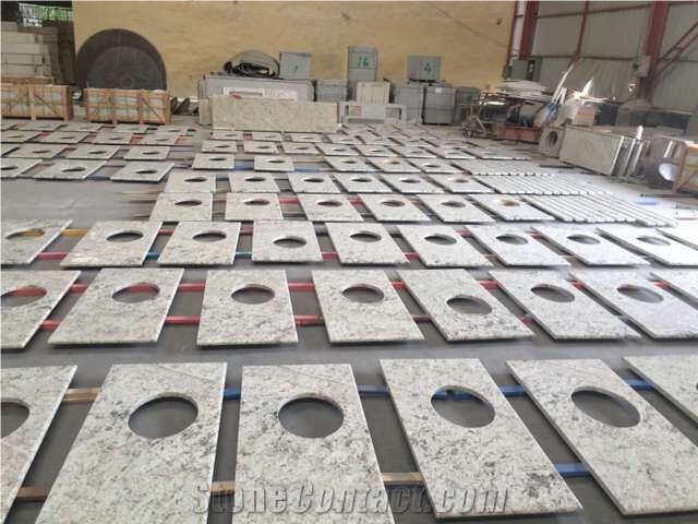 White Spring Granite Vanity Tops, White Granite Bathroom Countertops