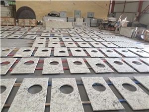 White Spring Granite Vanity Tops, White Granite Bathroom Countertops White Spring Granite Vanity Tops, White Granite Bathroom Countertops