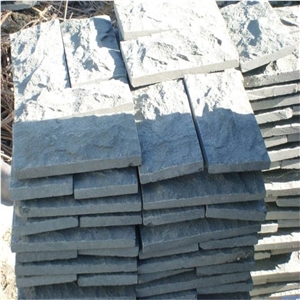 China Granite Mushroom Cladding,G654 Granite Mushroom Stone,Dark Grey Granite Mushroom Wall Cladding