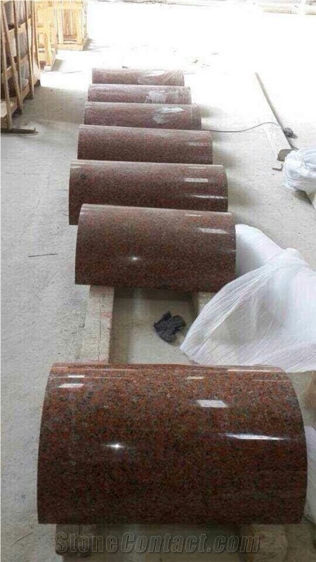 G562 Granite Columns, China Capao Bonito Granite/Maple Leaf Red Granite /Crown Red Granite Architectural Columns