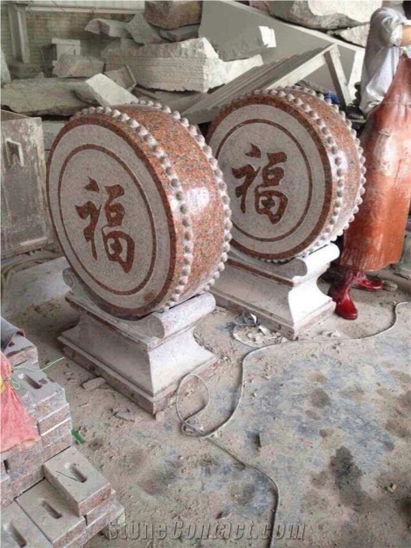 G562 Granite Parking Stone,China Capao Bonito Granite Parking Curbs,Maple Leaf Red Granite Car Parking Stone,Crown Red Granite Parking Barriers