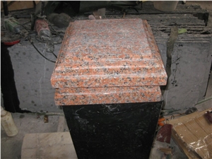 G562 Granite Pillar Caps,China Capao Bonito Granite/Maple Leaf Red Granite /Crown Red Granite Pier Caps