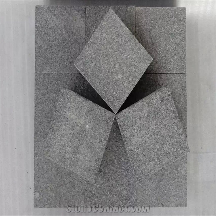 G654 Granite Cube Stone,Flamed G654 Granite Paving Stone,Dark Grey Granite Patio Pavers,G654 Granite Pavers for Walkway/Countyard/Driveway