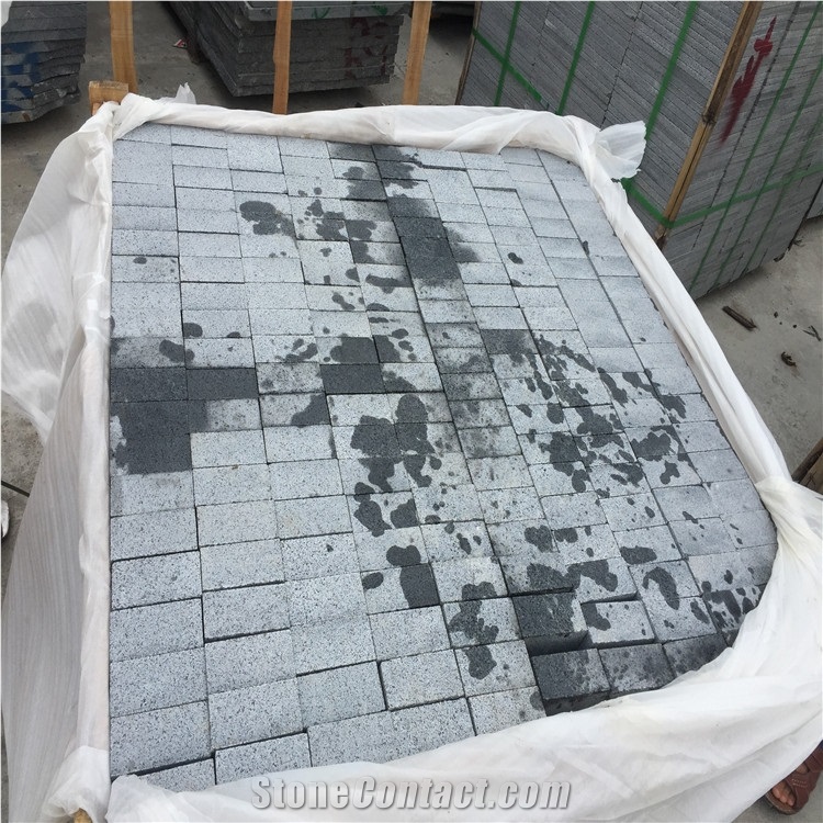 G654 Granite Cube Stone,Flamed G654 Granite Paving Stone,Dark Grey Granite Patio Pavers,G654 Granite Pavers for Walkway/Countyard/Driveway