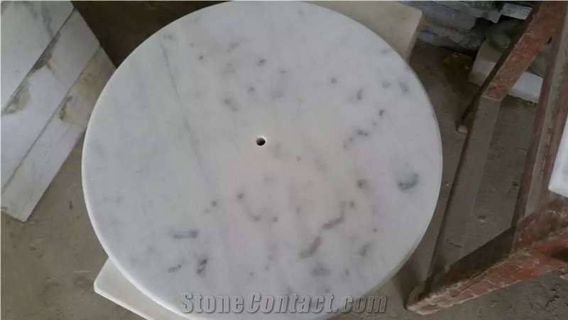 Guangxi white marble base,Chinese carrara white marble lamp base,polished white marble base for home decor products