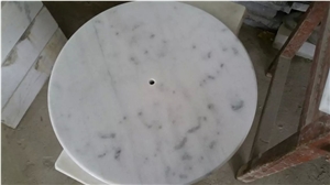 Guangxi white marble base,Chinese carrara white marble lamp base,polished white marble base for home decor products