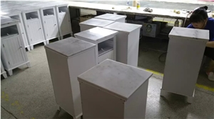 Guangxi white marble cabinet top,Chinese Carrara marble table tops,polished Guangxi white marble furniture tops,marble table tops
