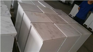 Guangxi white marble cabinet top,Chinese Carrara marble table tops,polished Guangxi white marble furniture tops,marble table tops
