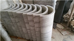 Guangxi White Marble Columns,China Carrara White Marble Ionic Columns Doric Columns,China White Marble Architectural Columns,Marble Stone Pillars