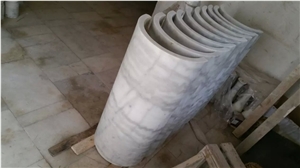 Guangxi White Marble Columns,China Carrara White Marble Ionic Columns Doric Columns,China White Marble Architectural Columns,Marble Stone Pillars