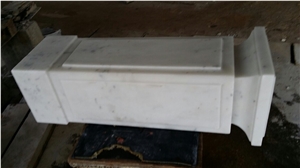Guangxi White Marble Gate Columns,China Carrara White Marble Gate Pillars,China White Marble Gate Post