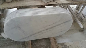 Guangxi White Marble Oval Table Tops,China Carrara White Marble Table Tops,Polished Guangxi White Marble Work Tops Guangxi White Marble Oval Table Tops,China Carrara White Marble Table Tops,Polished Guangxi White Marble Work Tops