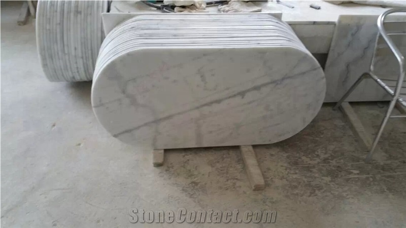 Guangxi White Marble Oval Table Tops,China Carrara White Marble Table Tops,Polished Guangxi White Marble Work Tops