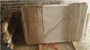 Guangxi White Marble Shower Trays,China Carrara White Marble Shower Bases,Non-Slip Guangxi White Marble Shower Trays