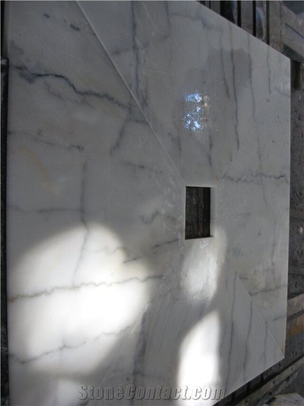 Guangxi white marble shower trays,Chinese Carrara white marble shower bases,non-slip white marble shower trays