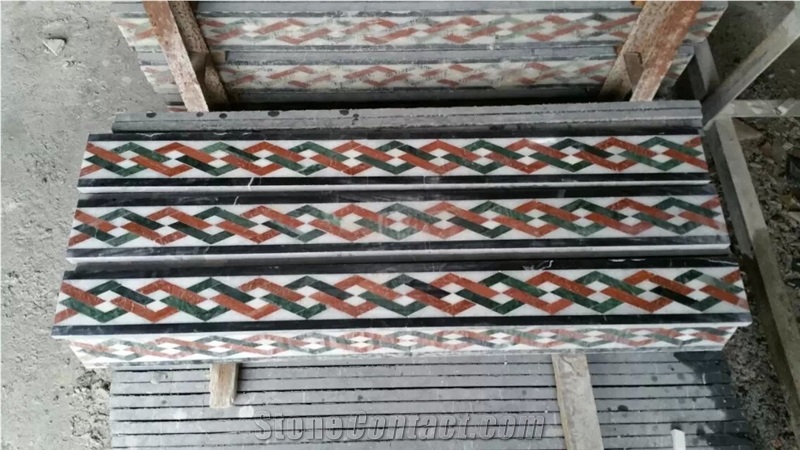 Marble Mosaic Border,Natural Stone Skirtings,Decorative Moldings,Mosaic Mouldings