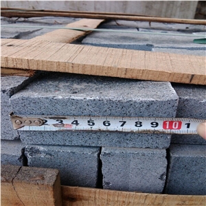Natural G654 Granite Paving Stone,G654 Granite Cube Stone,Dark Grey Granite Patio Flooring Pavers